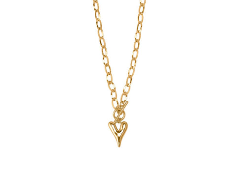 Daria Puff Heart Chain Necklace
