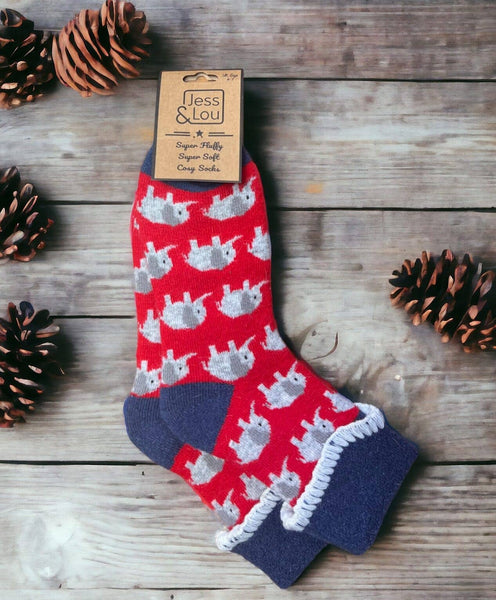 Super Soft Elephant Cuffed Socks