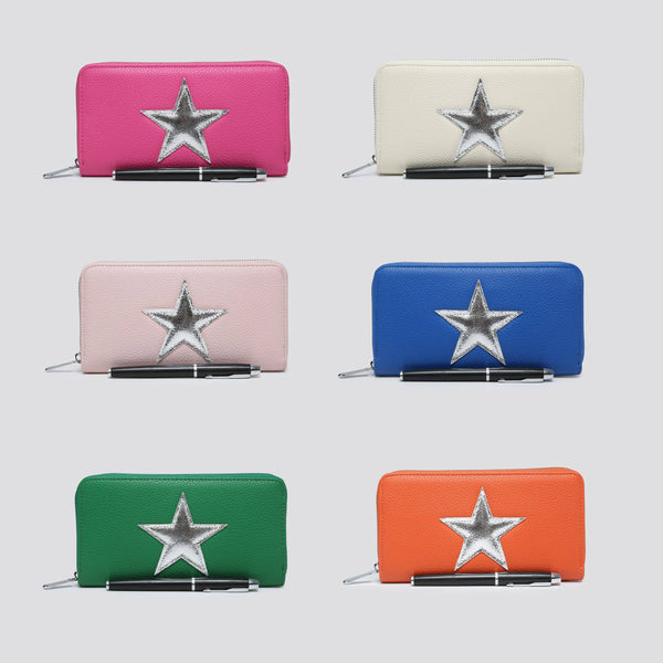 JNY023 Faux Leather Star Purse