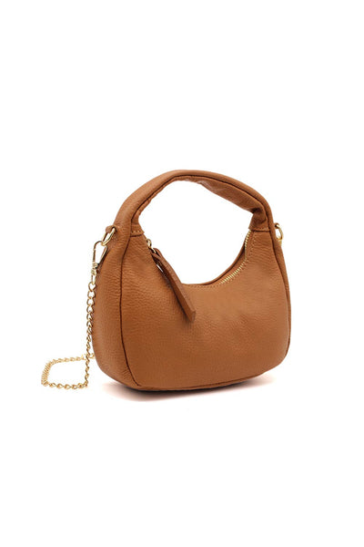Chic Genuine Italian Leather Crossbody Bag with Elegant Chai