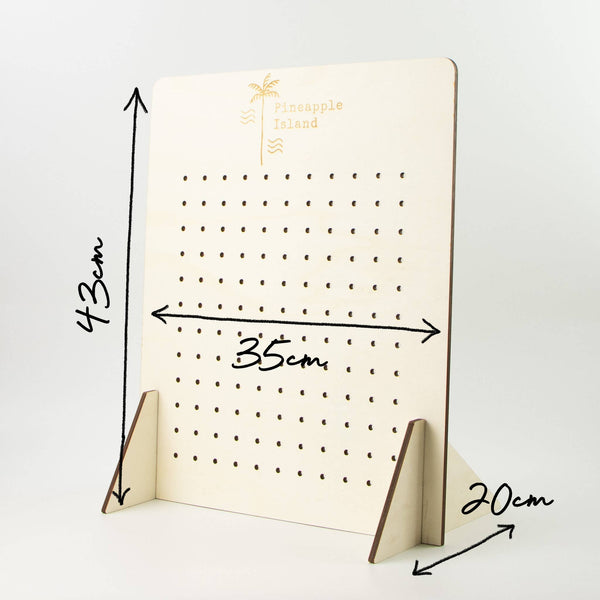 Pineapple Island Pegboard Counter Display, Surf Jewelry