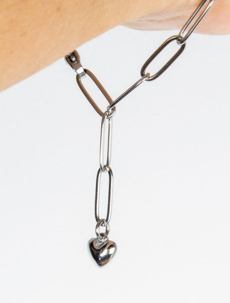 Samara Adjustable Waterproof Paperlink Bracelet - Silver/Stainless Steel