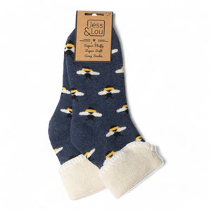 Bees Super Cosy Cuff Socks