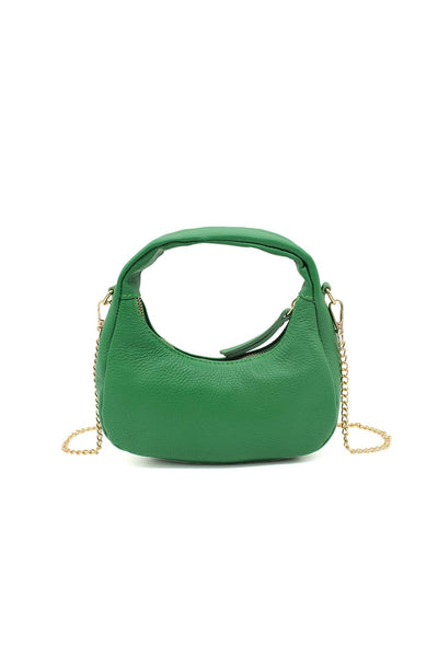 Chic Genuine Italian Leather Crossbody Bag with Elegant Chai