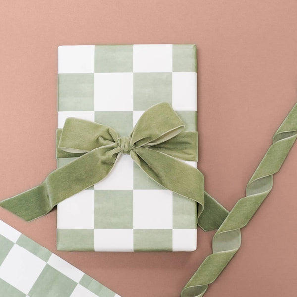 Matcha (Checkerboard) Gift Wrap Single Sheet