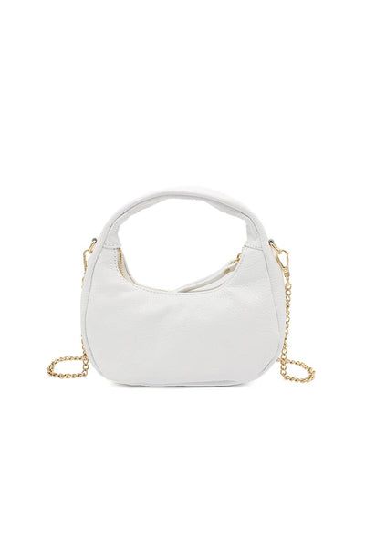 Chic Genuine Italian Leather Crossbody Bag with Elegant Chai