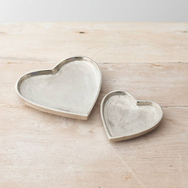 Silver Heart Plate, 10cm