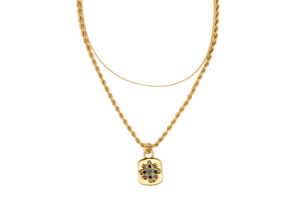 Estelle Star Charm Slinky Two Layered Necklace