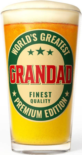 Worlds Greatest Grandad Beer Glass, (1 pint / 570ml)