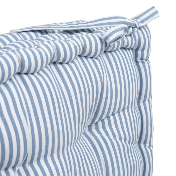 Deluxe Square Seat Pad - 40 x 40cm - Blue Stripe