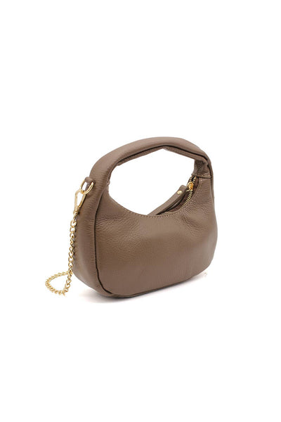 Chic Genuine Italian Leather Crossbody Bag with Elegant Chai