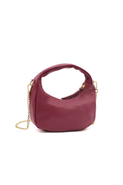 Chic Genuine Italian Leather Crossbody Bag with Elegant Chai