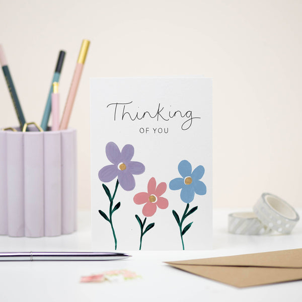 Thinking Of You Flowers Card