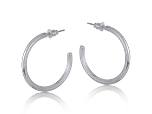 Anthonia Halo Medium Plated Hoop Earrings