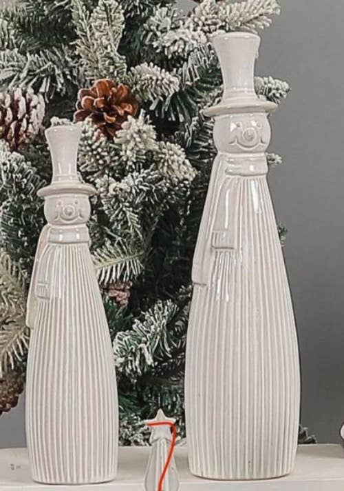 Reactive Glaze Snowman, 20cm