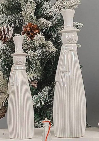 Reactive Glaze Snowman, 20cm