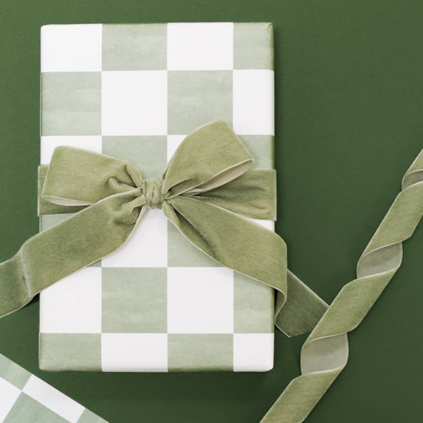 Matcha (Checkerboard) Gift Wrap Single Sheet