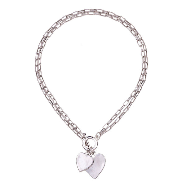 Sweetheart Gold Heart Chain Link Necklace