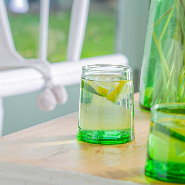 Nicola Spring Merzouga Recycled Tumbler Glass 260ml Green