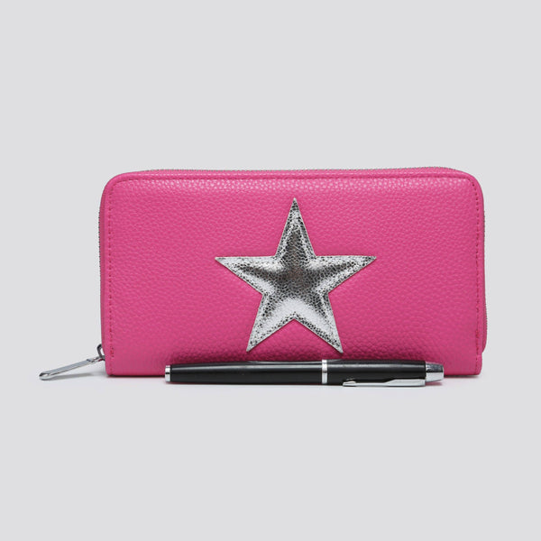 JNY023 Faux Leather Star Purse