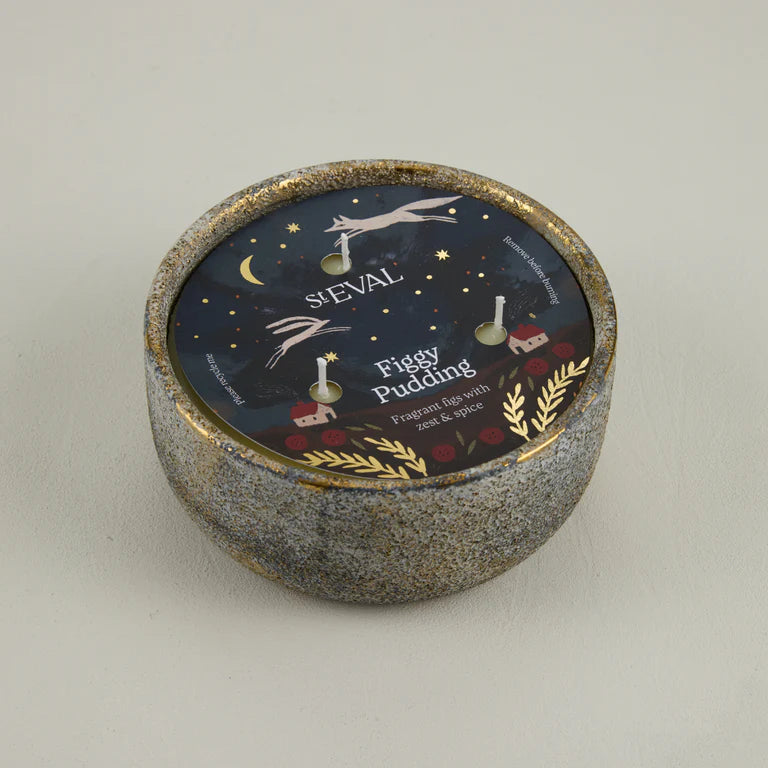 Figgy pudding pot candle