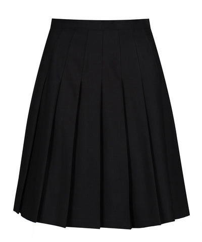 Senior Girls Stitch Down Knife Pleat Skirt - Black