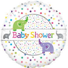 "Baby Shower" Elephant Helium Balloon