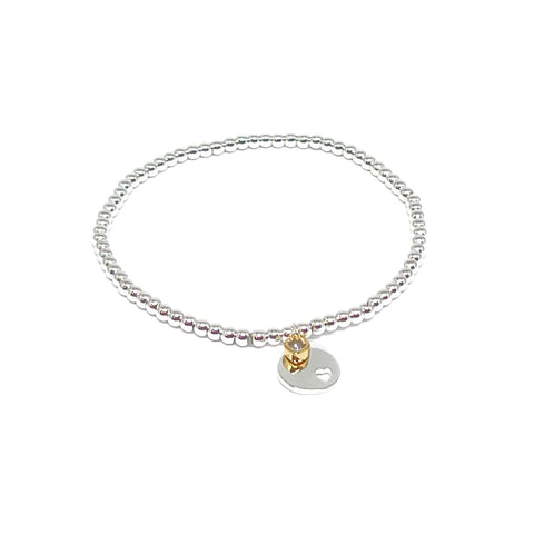 Nara Heart Disc Bracelet - Gold