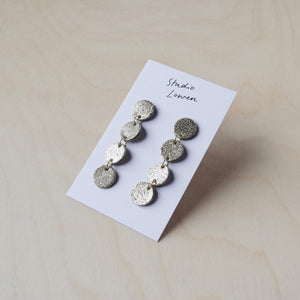 Caja Silver Leather Earrings