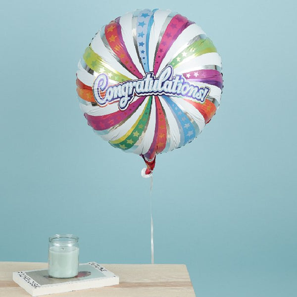 "Congratulations" Swirl Helium Balloon