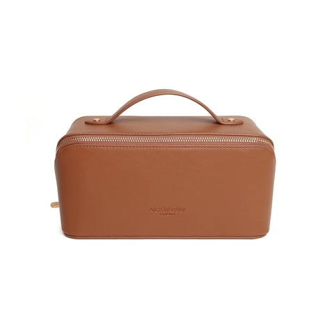 Alice wheeler tan Nappa train case