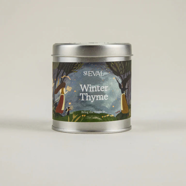 Winter thyme candle tin