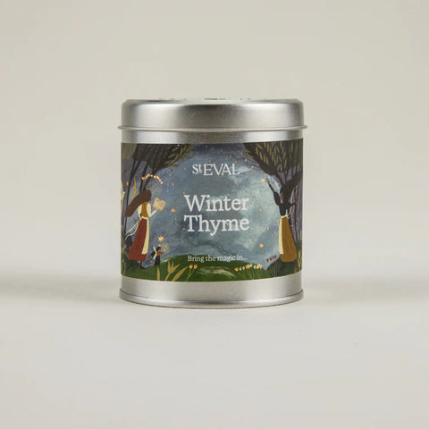 Winter thyme candle tin