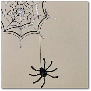 Glittery Spiderweb Card