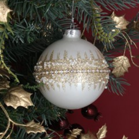 Cream and Gold Bauble