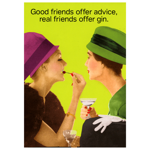 Real Friends Offer Gin Greeting Card