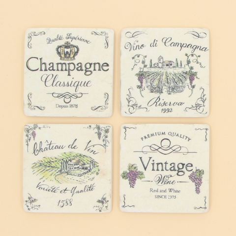 Vineyard Resin Coasters (Pack of Four)
