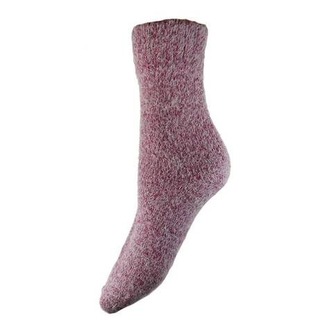 Light Purple Plain Soft Socks with Ribbed Cuff