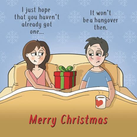 "Hangover" Funny Christmas Card