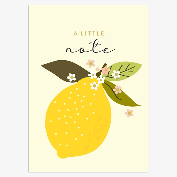"A Little Note" Lemon Notecards