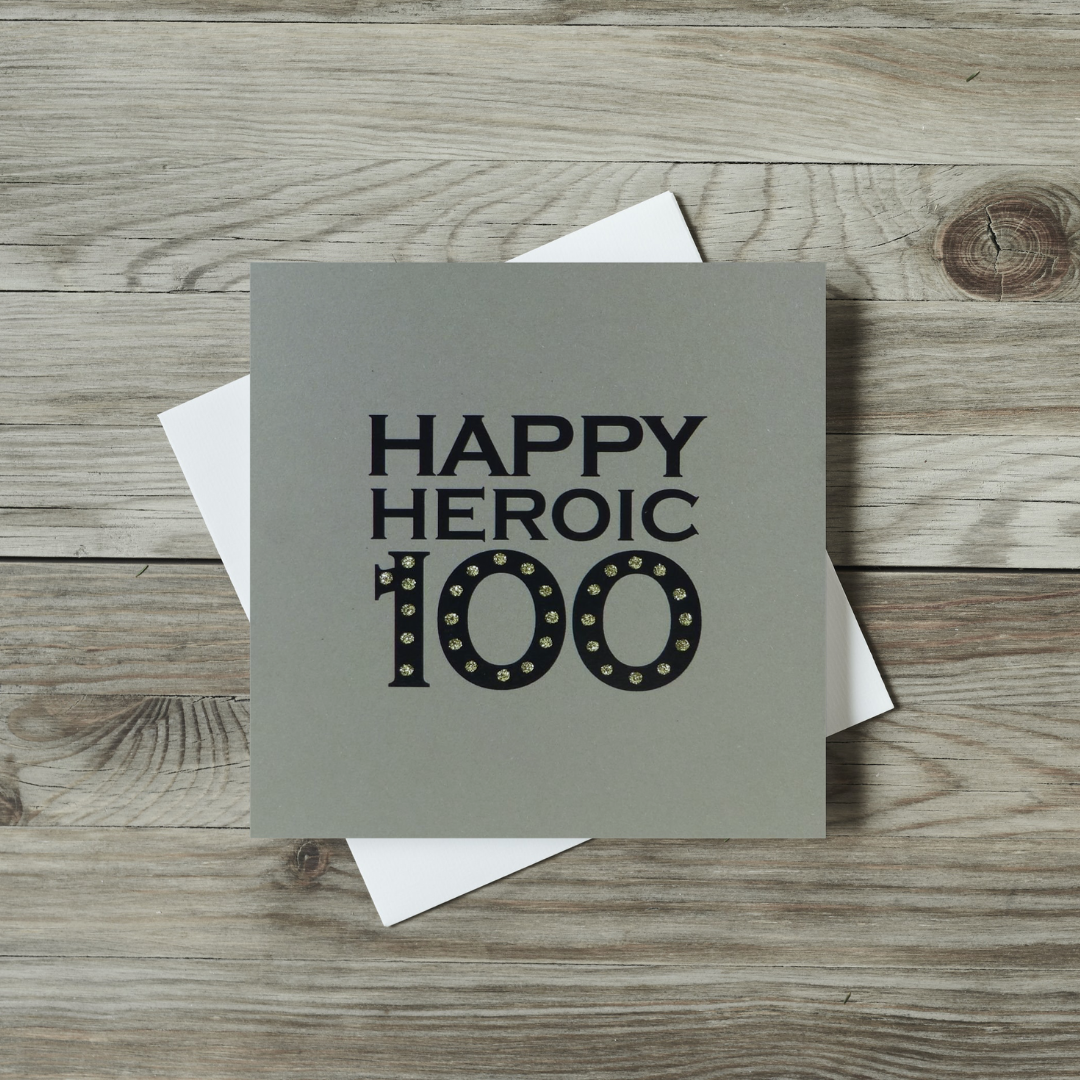 Happy Heroic 100 Greetings Card