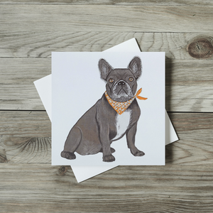 French Bulldog Greetings Card