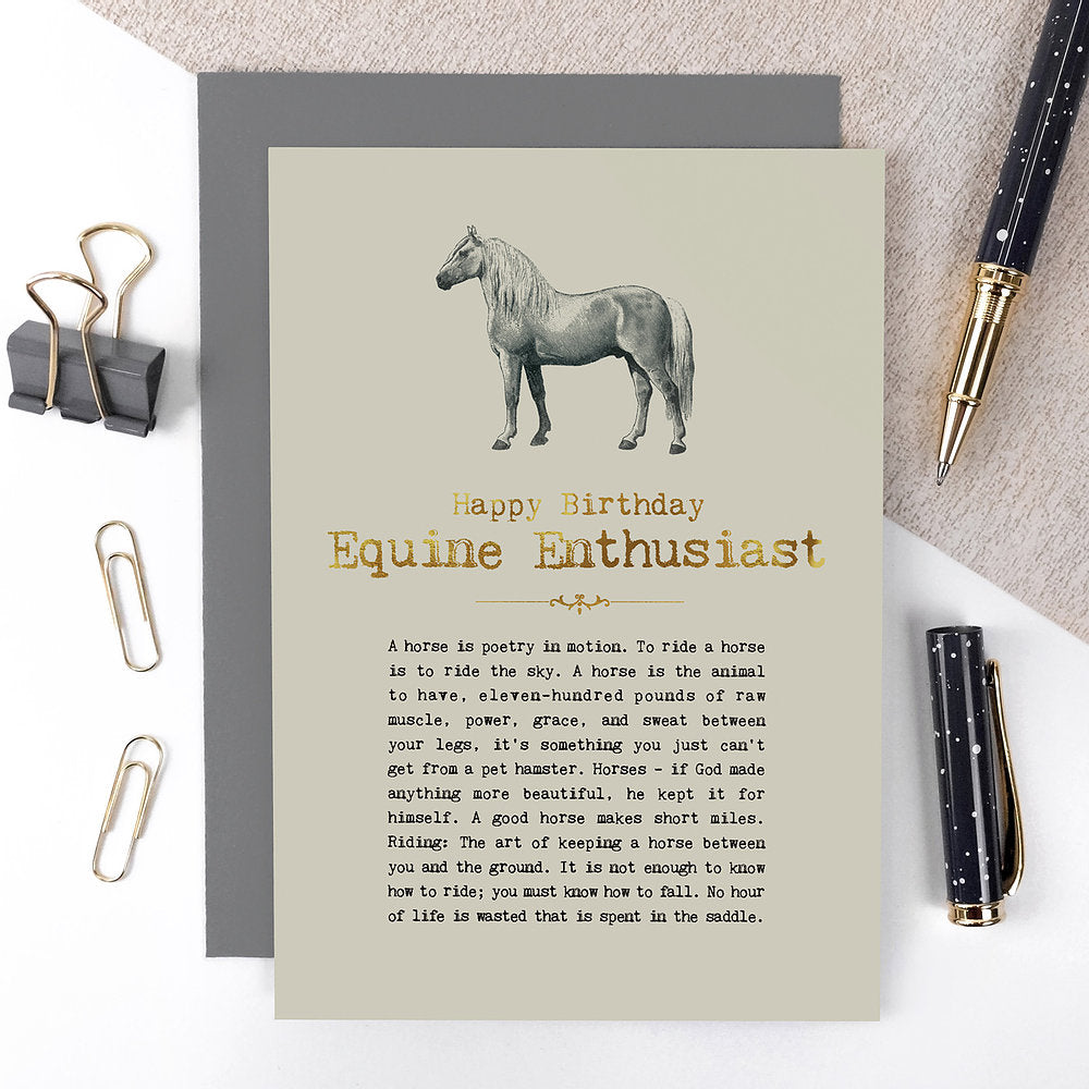 Equine Enthusiast Birthday Card