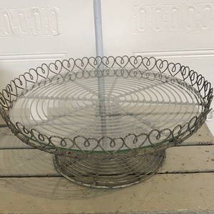 Lovely metal and glass cake stand