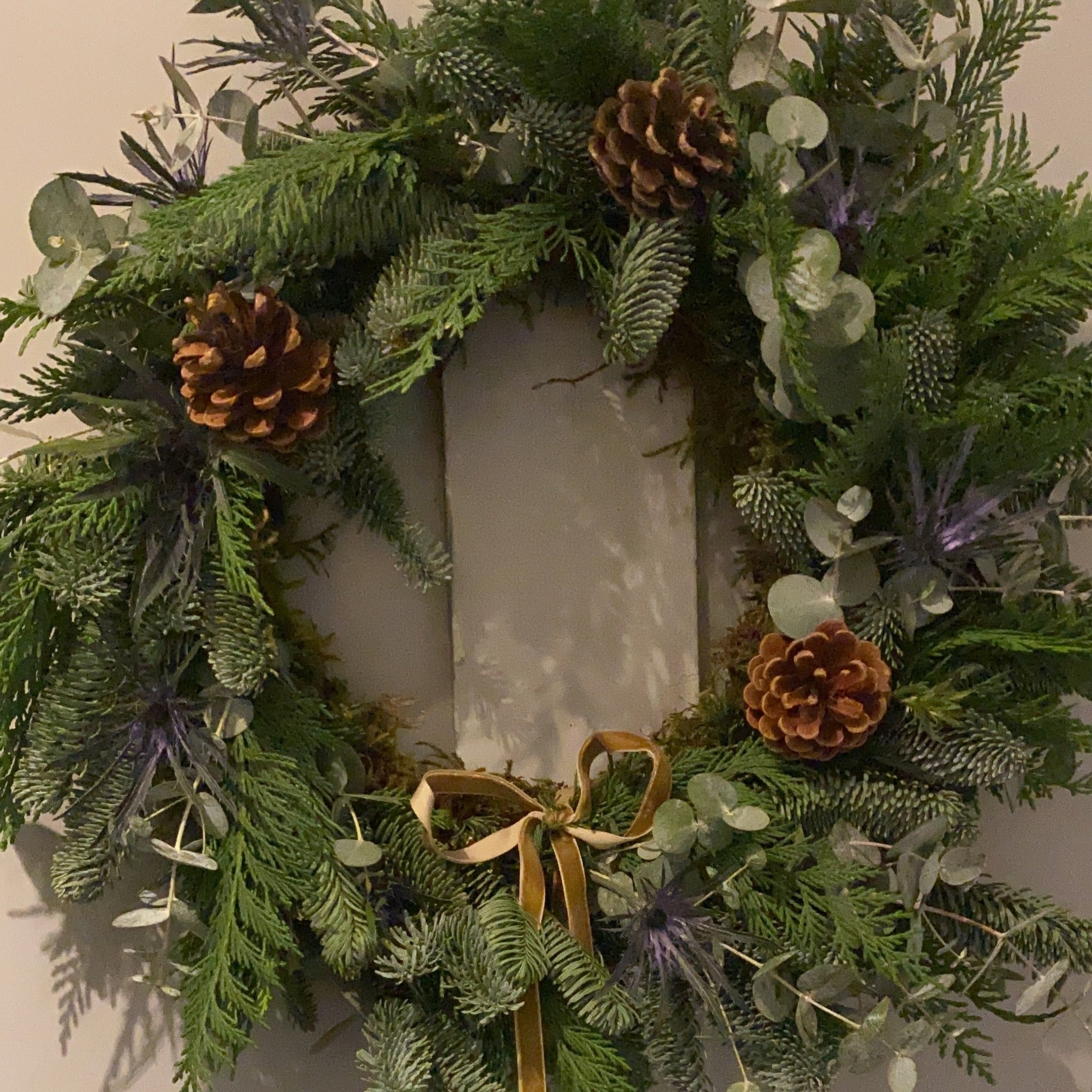 Handmade Christmas Wreath - Highland Thistle