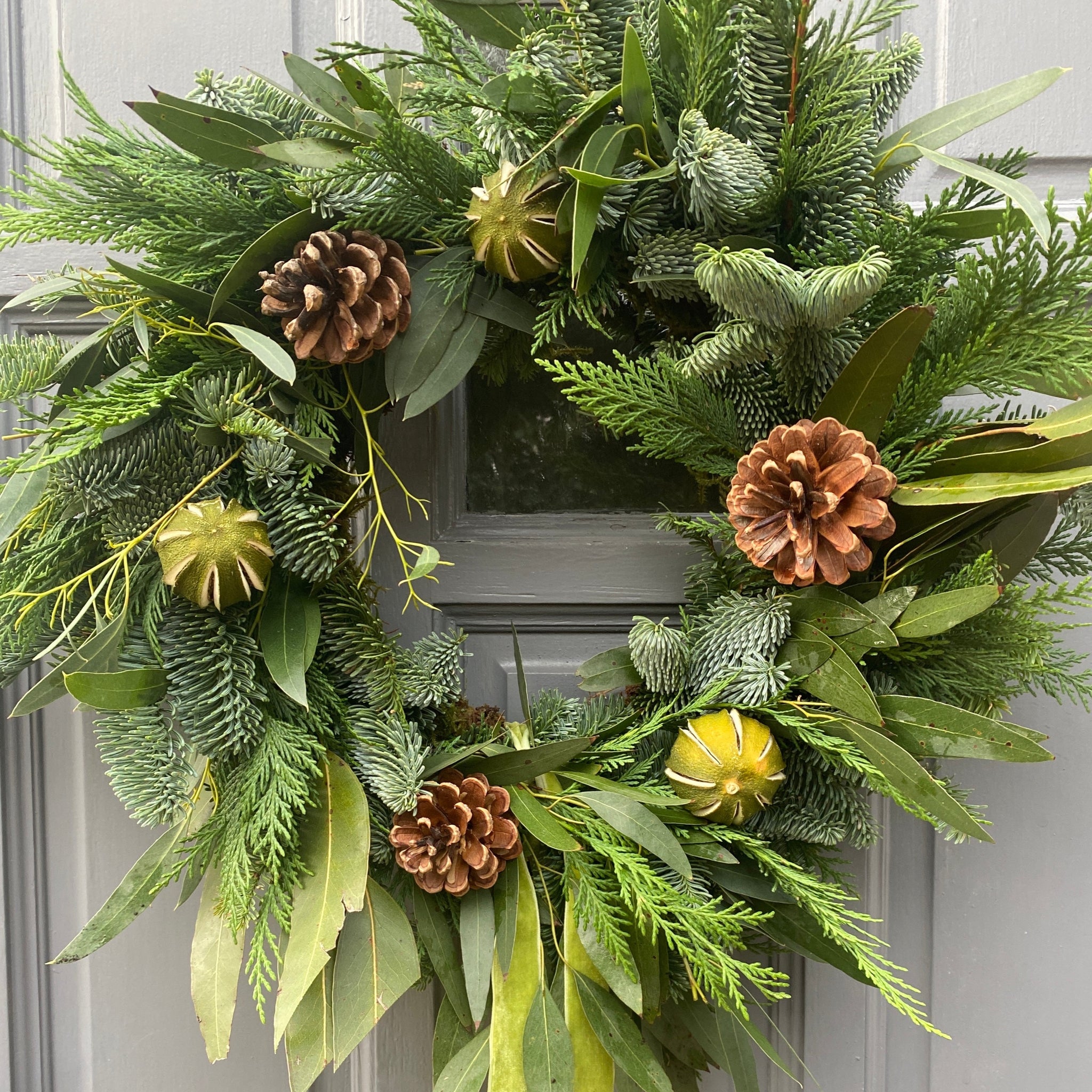 Handmade Christmas Wreath - Natural Green