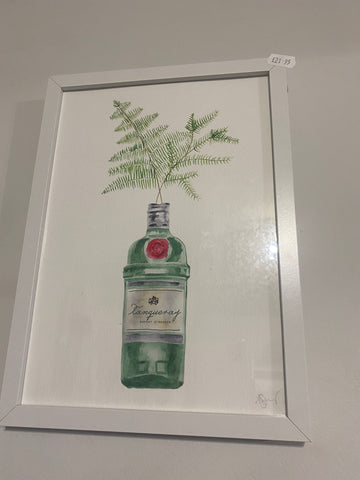 Tanqueray gin watercolour print