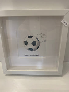 Happy birthday football framed picture