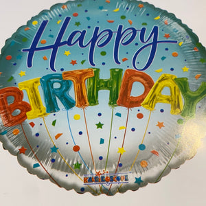 Helium foil happy birthday balloon