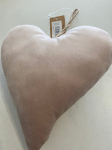Large pale pink velvet heart